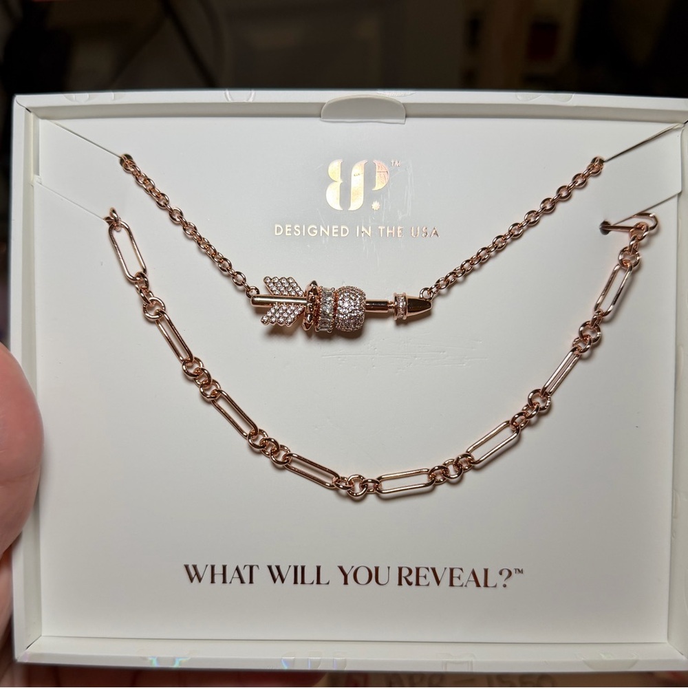 Rose Gold Necklace with Arrow Pendant